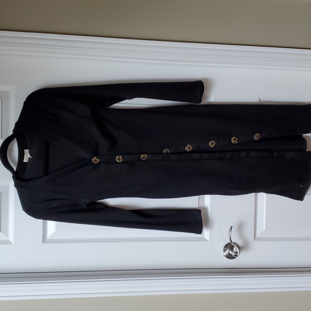 Woman's Long Black Sweater